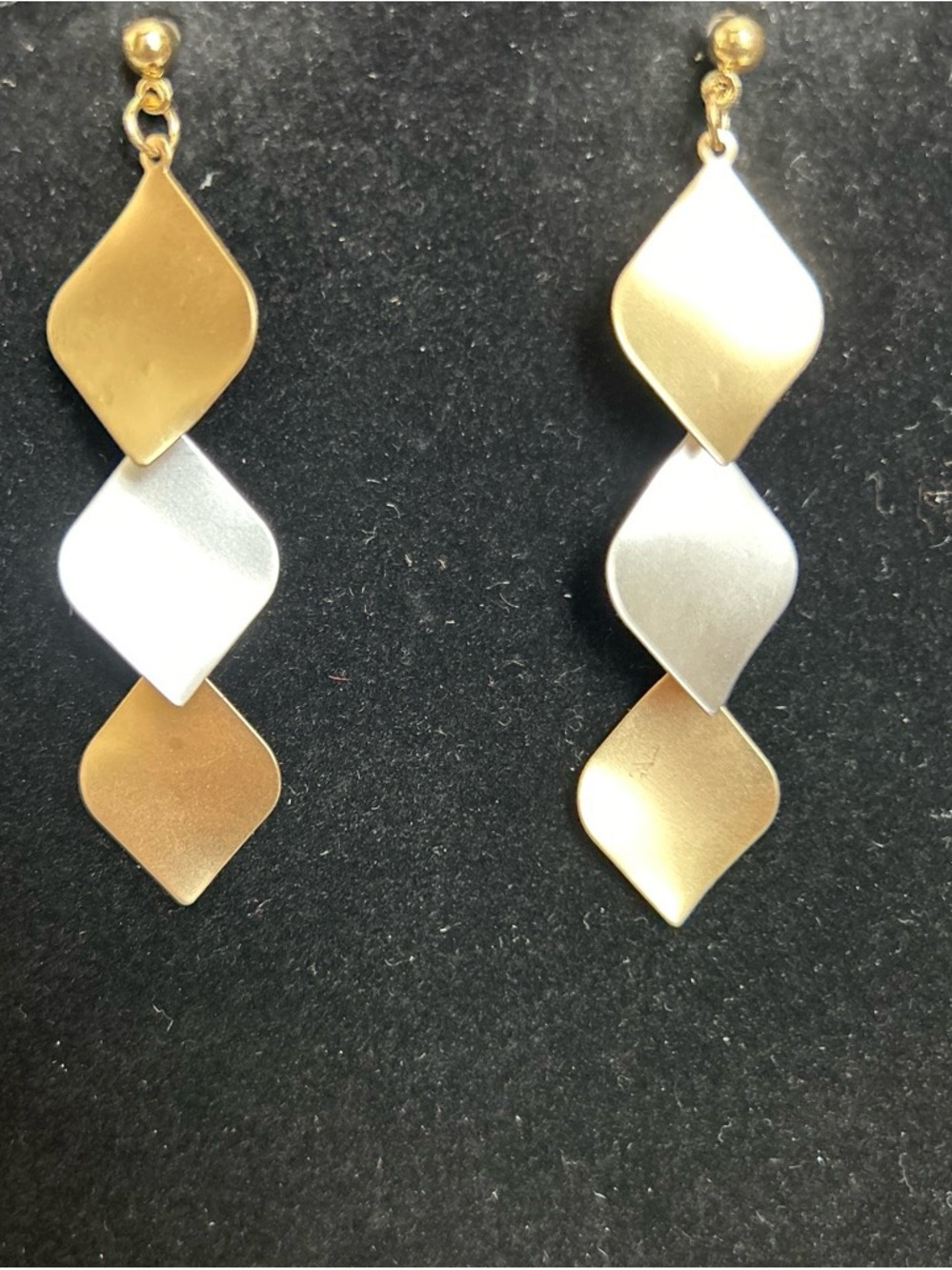 Gold and Silver color Drop Earrings - Women Jewelry